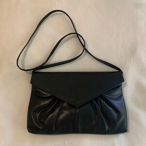 Vintage Black Leather Envelope Bag